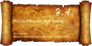 Hirschbein Adrienn névjegykártya